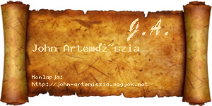 John Artemíszia névjegykártya